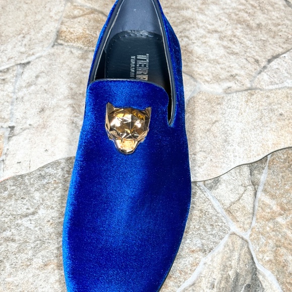 Terroni Royal Blue Men\'s Slip-On Dress Shoe-Fashionable-Italian Design main image 6
